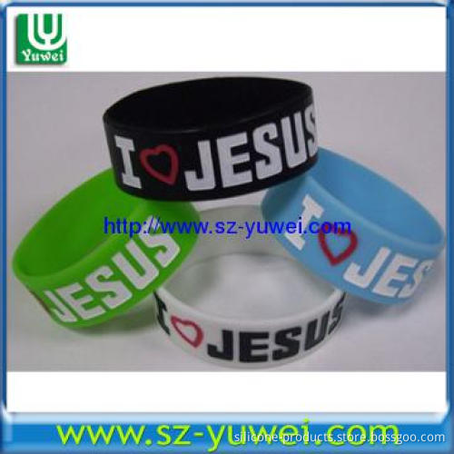 Top Quality Embossed Rubber Bracelet for Wholesale